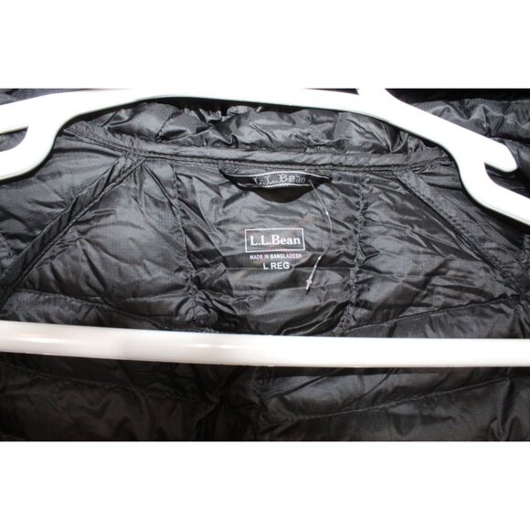 LL Bean Ultralight 850 Down Hooded Sweater Night Size Large - Picture 6 of 13